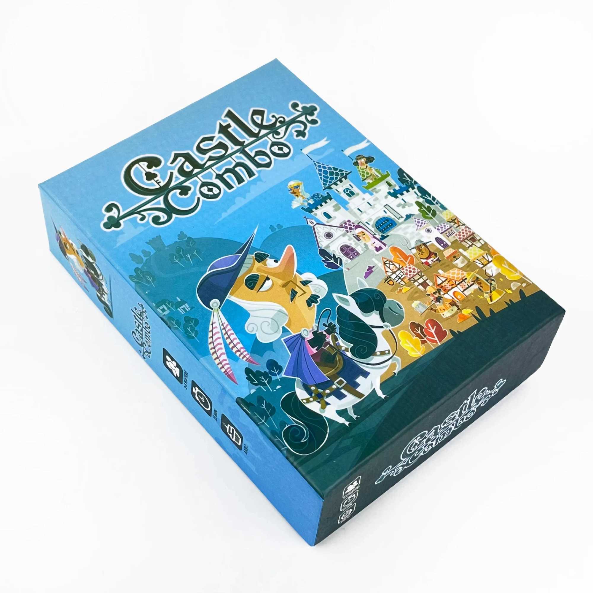 Castle Combo Strategy Board Game - Medieval Tableau Game with Instant Effects Endgame Bonuses for 2-4 Players C251216