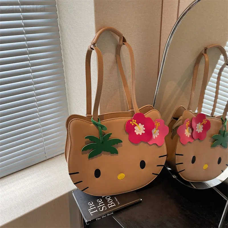 Sanrio Cute cartoon character Hellokitty backpack cute and creative hand-to-wear tote bag large capacity shoulder bag holiday gift H251216