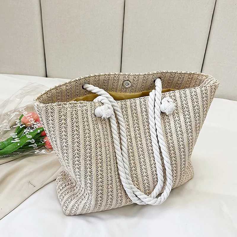 Fashion Large Capacity Straw Tote Bag Designer Women Handbags Handmade Woven Summer Beach Bag Casual Bali Travel Big Purse M251216