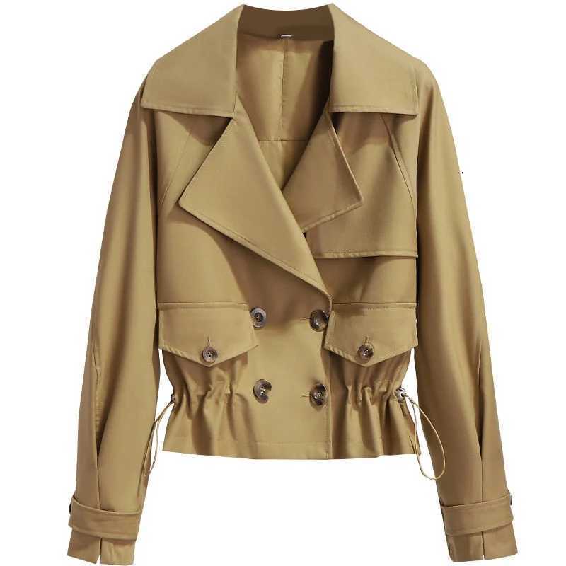 2025 New Spring Autumn Women Jacket Causal Windbreaker Famale Basic Jackets Short Coats Double breasted Ladies Outwear Tops K314T251216