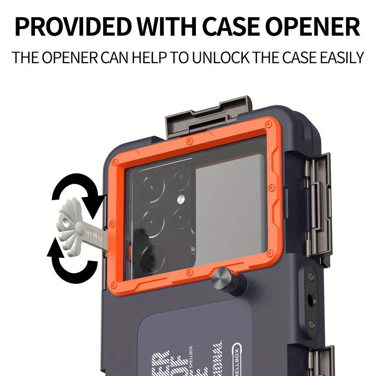 Waterproof Case Holsters 15m Diving 50ft Swimming Premium Protective Housing & Lanyard For iPhone Samsung 6.8" Phone