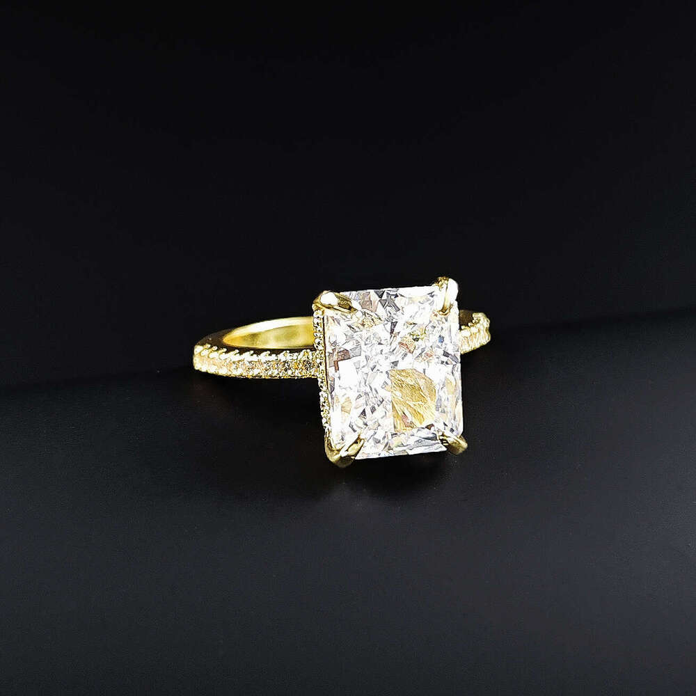 18K Gold Solid CVD VVS Clarity 1CT 2CT 3CT 4CT 5CT Radiant Cut Diamond Engagement for Wedding Ring