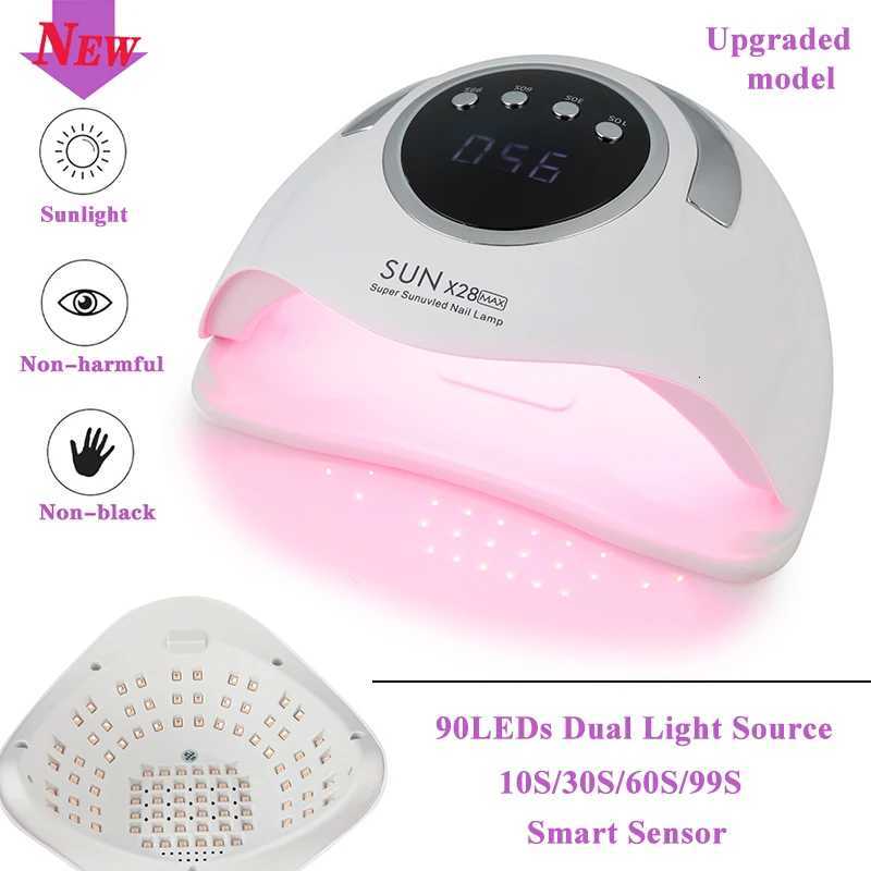 SUN X28MAX 90LED UV Lamp for Nails Gel Polish Drying With LED Display Auto Sensor Professional Manicure Lamp Dryer Home Use ToolT251216