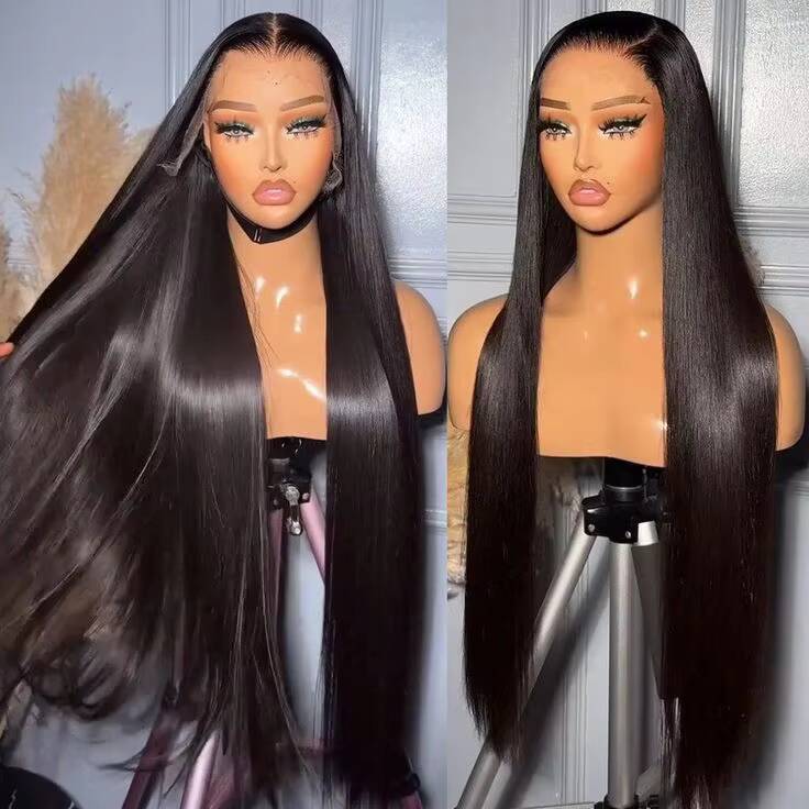 100 Human Hair Brazilian Raw Full Lace Front Wigs 250 Density HD Human Hair Wig 13x6 13x4 Pre-Plucked with Transparent Lace