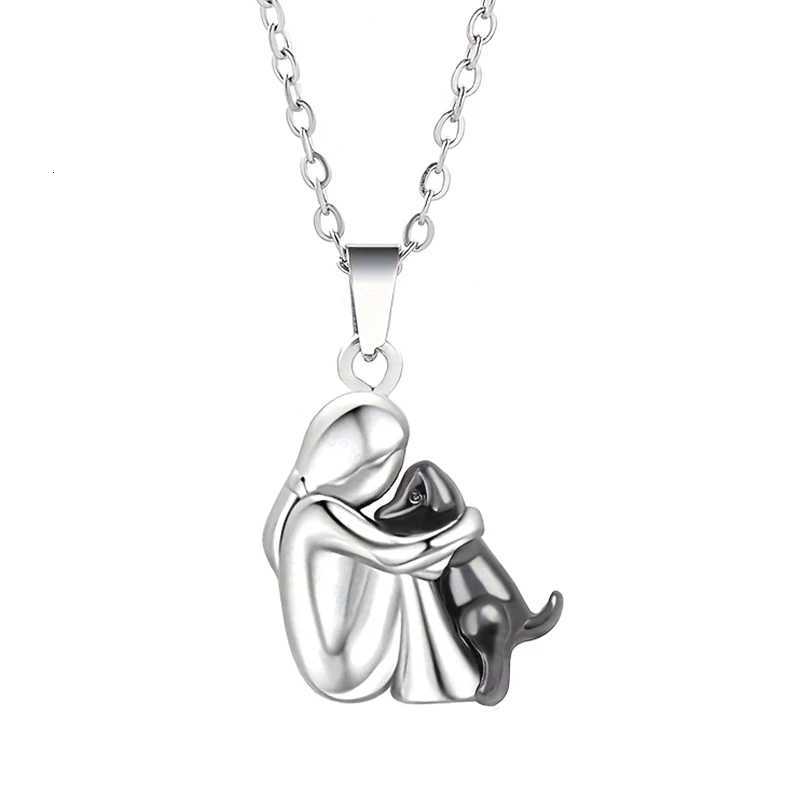 Trendy Black Dog Pendant Necklace For Women Puppy Dog Mom Necklaces Animal Pet Jewelry Accessories M251216