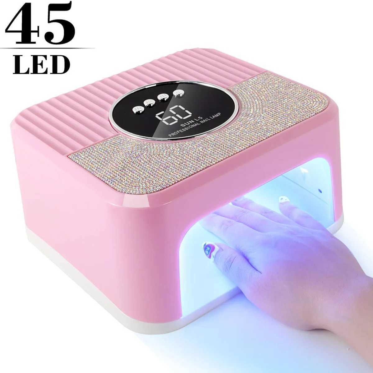 sunL5 260W Professional Nail Dryer 45 eds Nail Dryer UV Lamp for Curing All Gel Nail Polish Motion Sensing Manicure Pedicure T251216