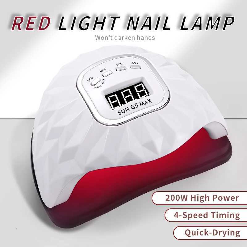 Nail Lamp - Red Light Led Anti-Blackening Preventing Hand Blackening High-Powercuring Machine Uv Led Manicure Drying GelT251216
