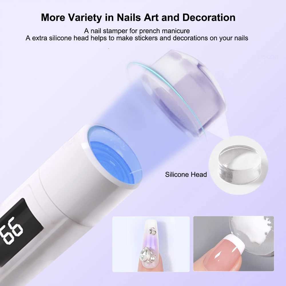Mini UV Nail Lamp Dryer For Manicure LED Light Nail Art Gel Curing Rechargeable Home Use Portable Quick Drying Varnish Nail LampT251216