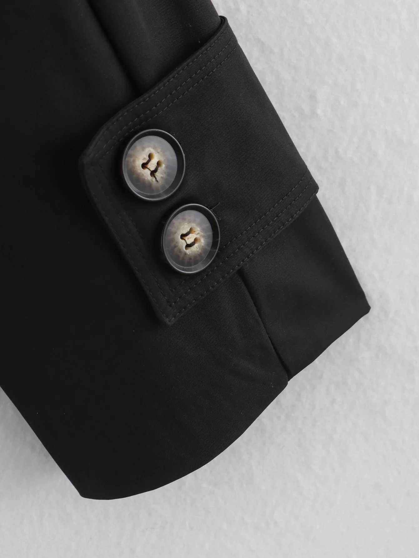 RARA2025 New Summer Womens Casual Temperament Simple Lapel Long Sleeve Fashion Double-breasted Trench CoatT251216