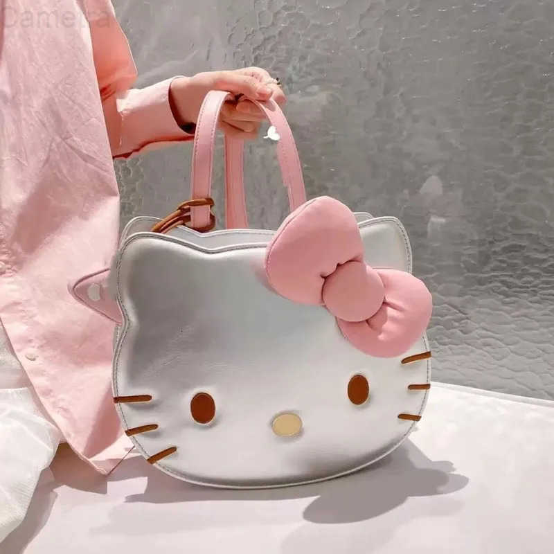Sanrio anime character Hello Kitty Large capacity Backpack Shoulder bag Kawaii Student portable school bag Cosmetic storage bag Gift H251216