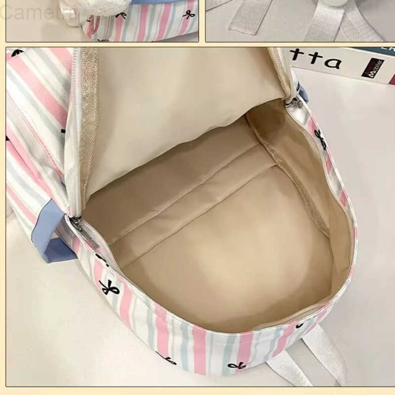 Sanrio Cartoon Hello Kittys Backpack All-Match Boy Girl School Bag Light Go Out Leisure Bags for Woman Ita Bag Canvas Large Capacity H251216