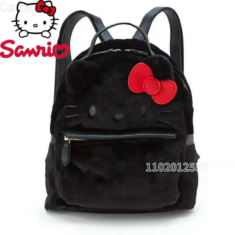 Sanrio Hello Kitty New Mini Plush Backpack Luxury Brand Cartoon Girls Backpack 3D Fashion Girls Plush Backpack High Quality H251216