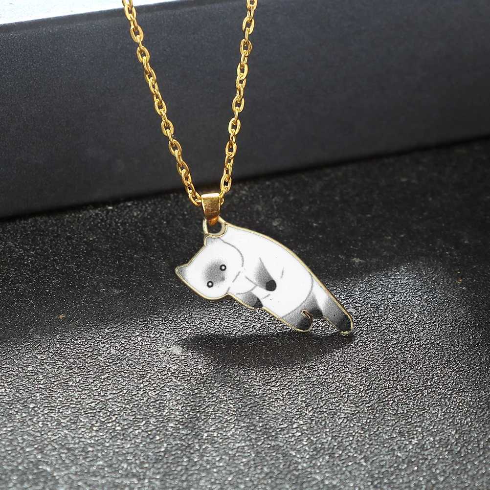 Cartoon Cats Pendant Necklace Cute Calico Cat Naughty Cow Kitten Animal Alloy Chain Jewelry for Women Men Trendy Friendship Gift M251216