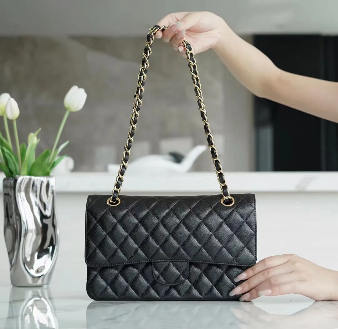 cc bag brand Designer Shoulder Bag Luxury Evening Bags 15A Mirror quality Caviar Flap Bags Chain Bag 25CM With Box