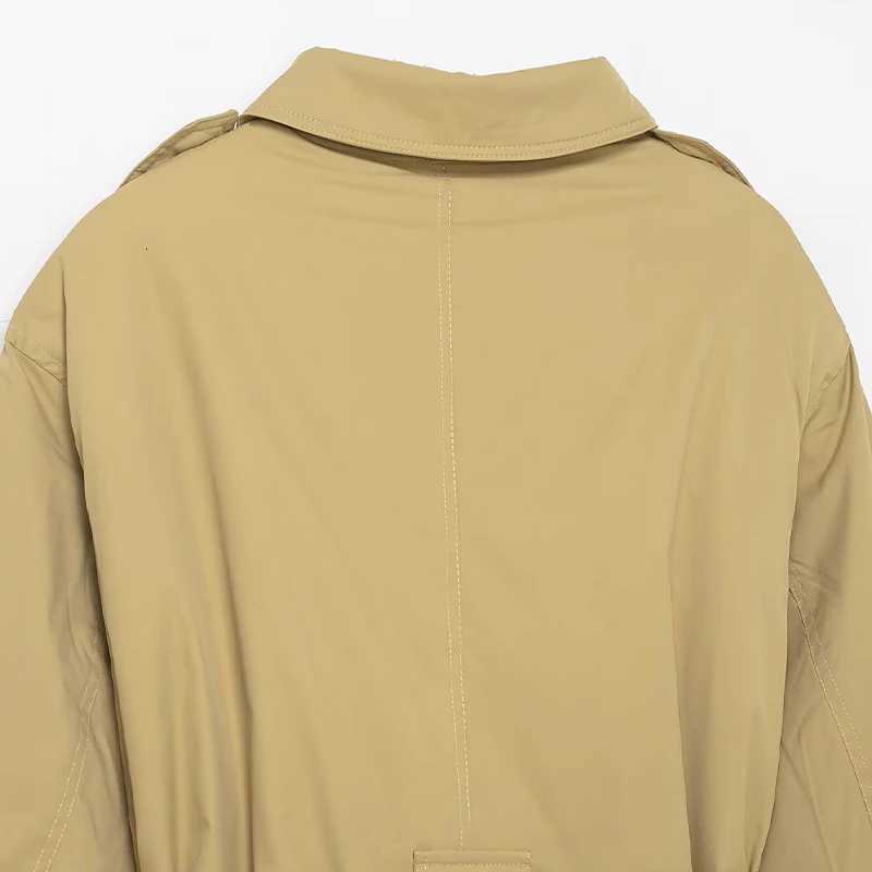 Willshela Women Fashion With Belt Khaki Hidden Breasted Trench Jacket Vintage Lapel Neck Long Sleeves Female Chic Lady OutfitsT251216