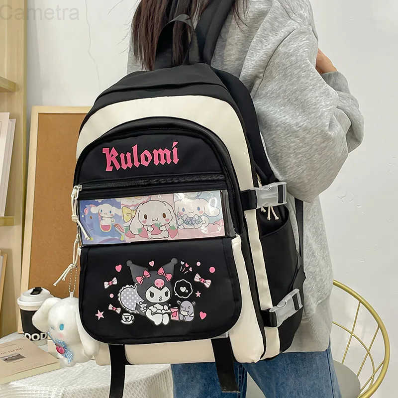 Sanrio Kuromi Cinnamoroll Pompompurin Melody Backpack with Handles Portable Large Capacity Cute Cartoon Animation Surprise Gift H251216