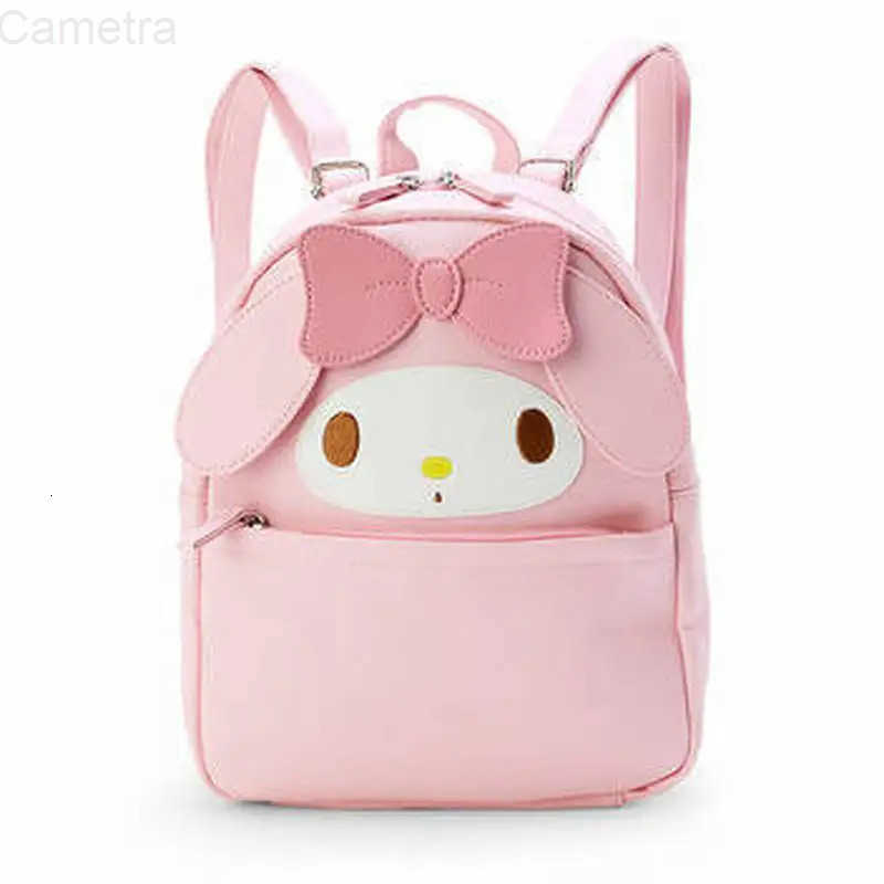 Sanrio Kuromi Hello Kitty Melody Pu Material Girls Fashion Cute Cartoon Backpack Soft Zipper Female Messenger Bag Causal Gifts H251216