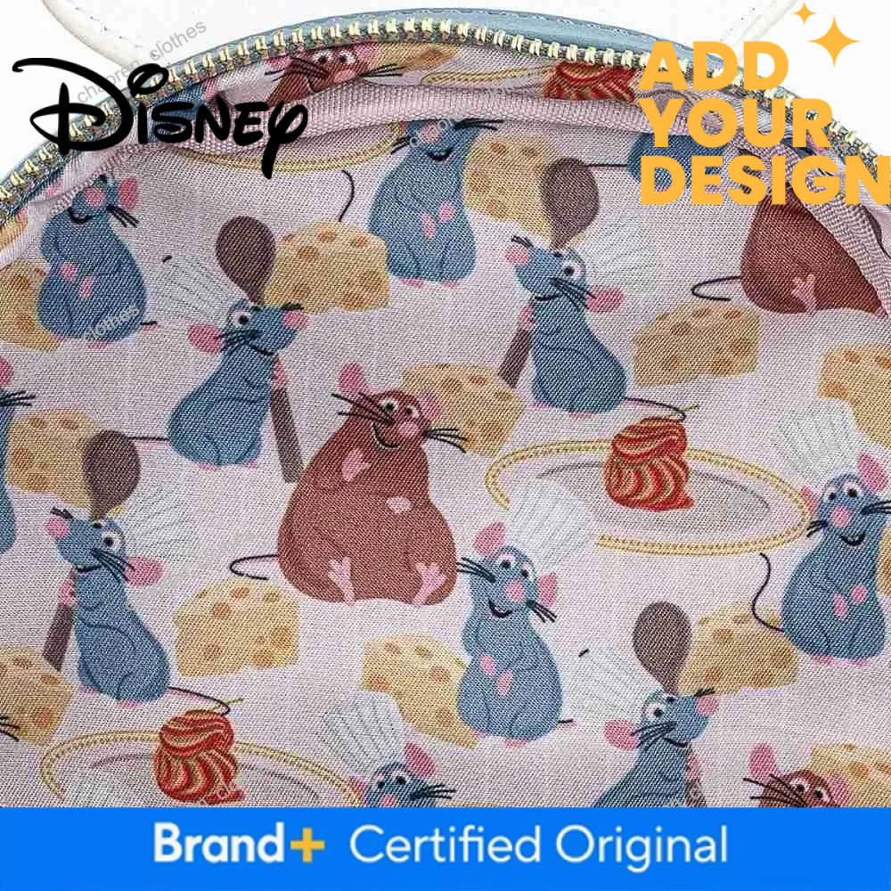 custom Disney Ratatouille Chef Role Play Double Strap Shoulder Wallet School Womens Backpack Casual Bag Girlfriend Gift X250412