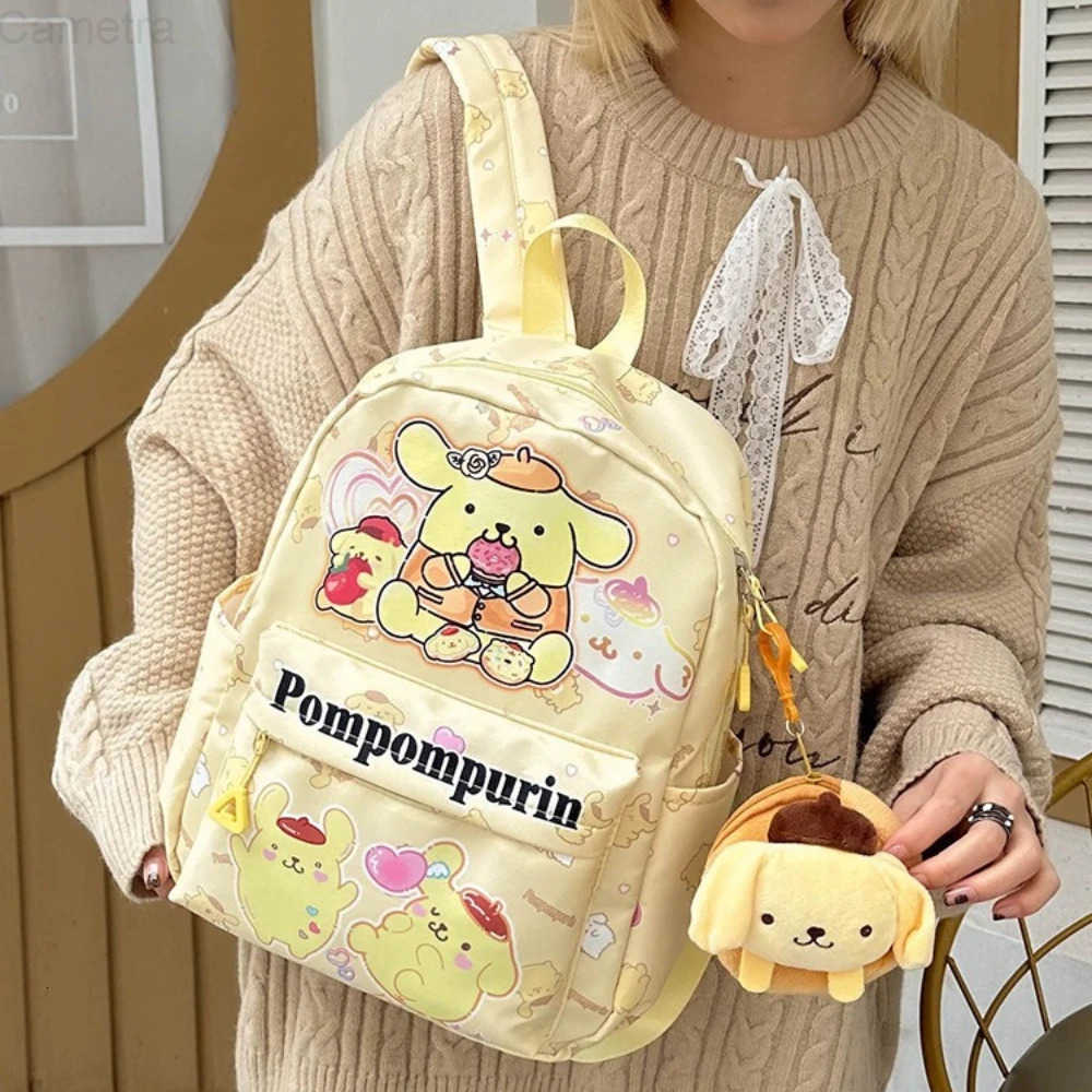Sanrio Hello Kitty Kuromi My Melody Cute Cartoon Kids Backpack Kindergarten Primary Students Double Shoulder Bag Gifts for Girls H251216