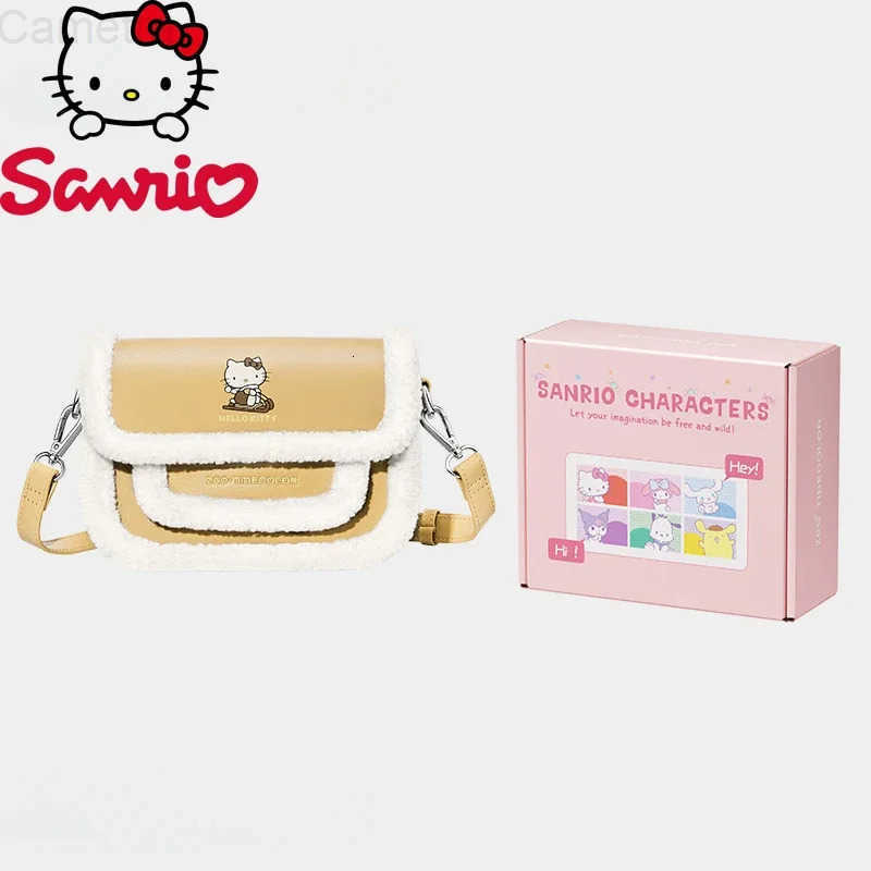 Sanrio Original New Womens Shoulder Bag Luxury Brand Original Fashion Womens Shoulder Messenger Bag Cartoon Plush Womens Bag H251216