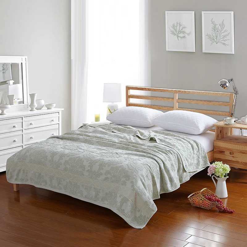 Jacquard Blanket Solid Color Bed Linen 100 Cotton Blankets Skin-friendly Plaid Sofa Towel Nap Blanket Home Bedspread H251216 - view 7