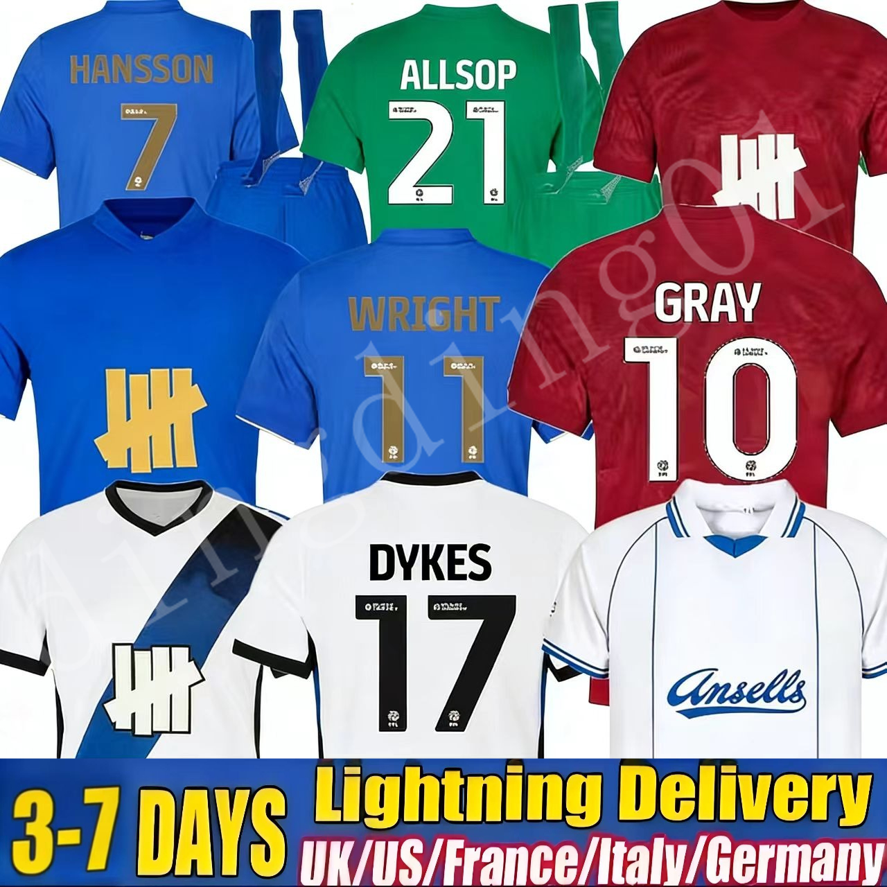 25 26 Birmingham soccer jerseys hird City 2025 2026 Camiseas KLARER JUTKIEWICZ HANSSON WRIGHT DYKES WILLUMSSON Davies Sansfield Aduls Kids KIT fooball
