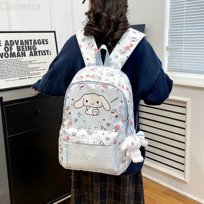 Sanrio Backpack Cinnamoroll Anime Student School Bag Cartoon Backpack Lightweight Large Capacity Outdoor Travel Storage Gift H251216