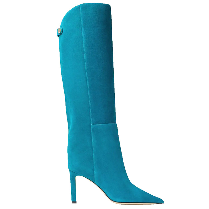 designer size 3443 knee high for women genuine leather sexy pointy kitten heels shoes winter 2025 wide calf long boots