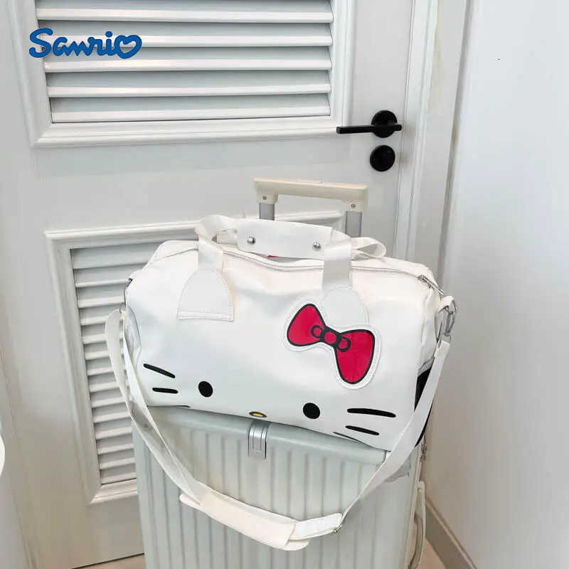 Sanrio Miniso Hello Kitty Shoulder Bag Kawaii Fitness Handbag Ins Korean Crossbody Bag Cartoon Anime Couple Birthday Gift H251216