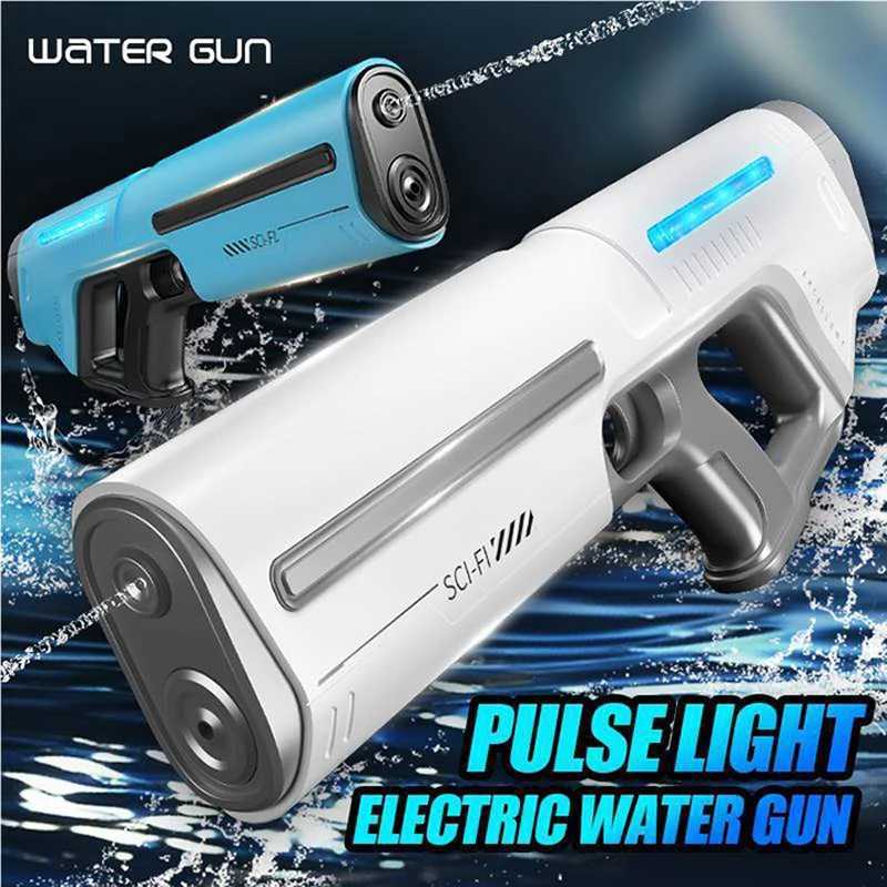 Childrens Fully Automatic Water Storage Gun Large Capacity Electric Water Absorbing Toy Gun Summer Outdoor Water Toy Gift H251216