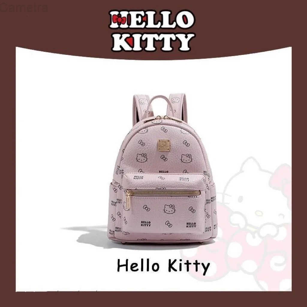 Sanrio Kawaii Hello Kitty Cartoon Large Capacity Travel Backpack Anime Girly Heart Cute Student Versatile High-End Backpack Gift H251216