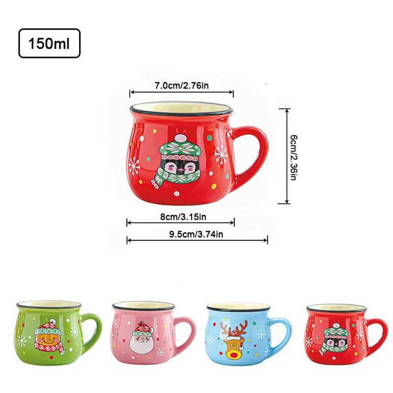 Ceramic Cup Christmas Cartoon Cute High Appearance Ll Coffee Cup Dessert Breakfast Milk Cup Children Christmas Gifts H251215