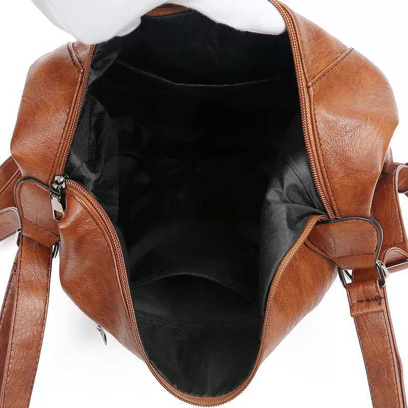 Casual PU Leather Tote Bags for Women Large Capacity Hobo Handbags Patchwork Shoulder Bag Female Crossbody Shopper Bag M251216