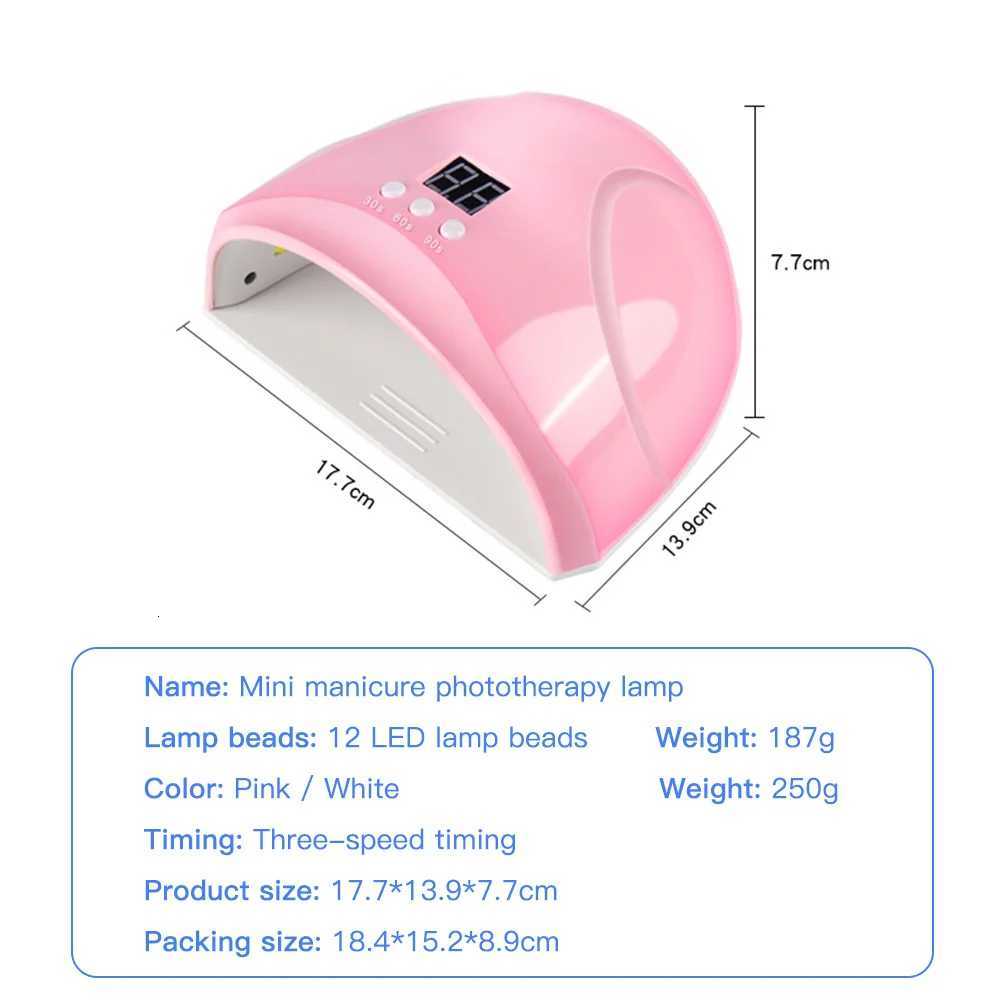 Usb Nail Photo MaChine 12 UV LED Light Curing 36W Infrared Sensor Nail Lamp Gel Polish Art Dryer Nail Art Manicure ToolsT251216