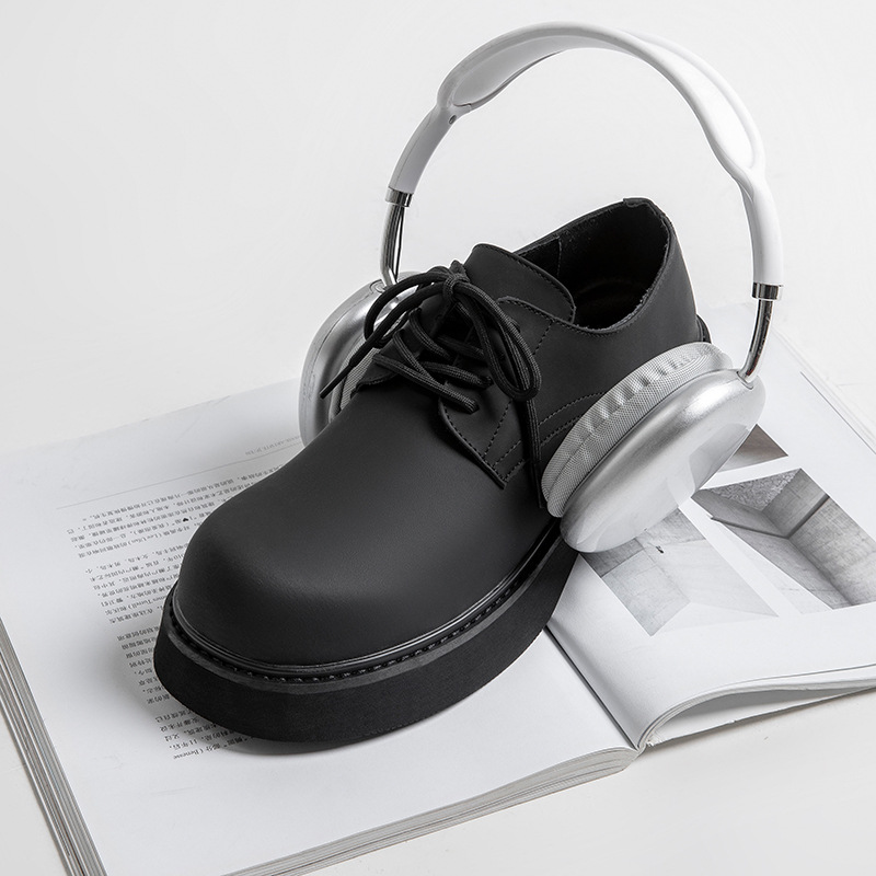 Free Shipping 2026 Spring New Men's Large Size Formal Chunky Leather Shoes Fashionable and Versatile Thick soled High Rise Wedding Trendy Shoes