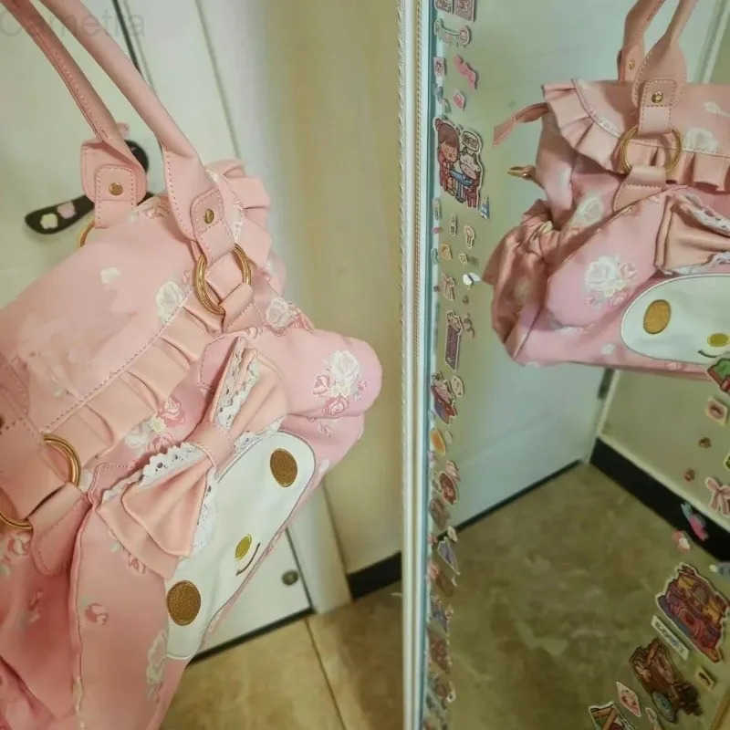 Sanrio Cute cartoon character My Melody printed commuter handbag Cute and versatile backpack Large capacity crossbody bag Holiday gift H251216