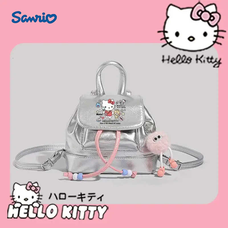 Sanrio Sanrios Child Backpack Hello Kittys Girls Heart Spring Summer Fashion Crossbody Bag Kawaii Cartoon Girl Gift Portable Student H251216