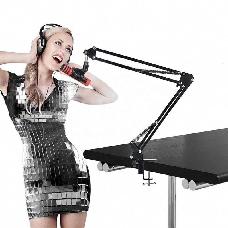 NB-35 Desktop Arm Holder Mic Stand For Bm800 Microphone Stand With A Spider Cantilever Bracket Universal 251215