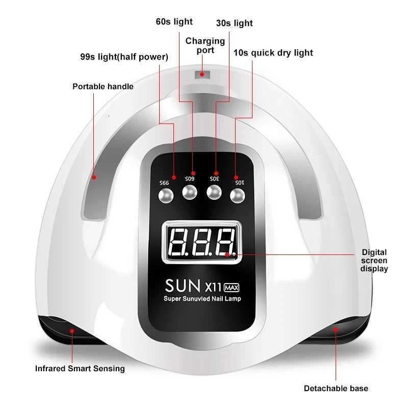 Professional Nail Lamp Infrared Sensor Manicure Nail Light For Fast Curing of All Gel Nail Polish Nail Dryer Machine Salon ToolsT251216
