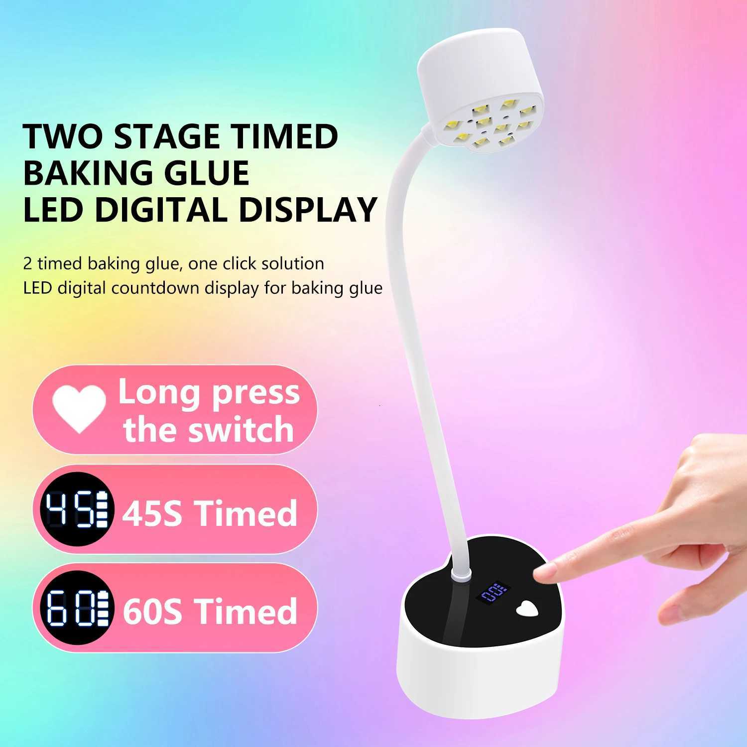 Intelligent induction nail lamp adjustable seconds 360-degree twist drying nail pieces special for nail shopsT251216