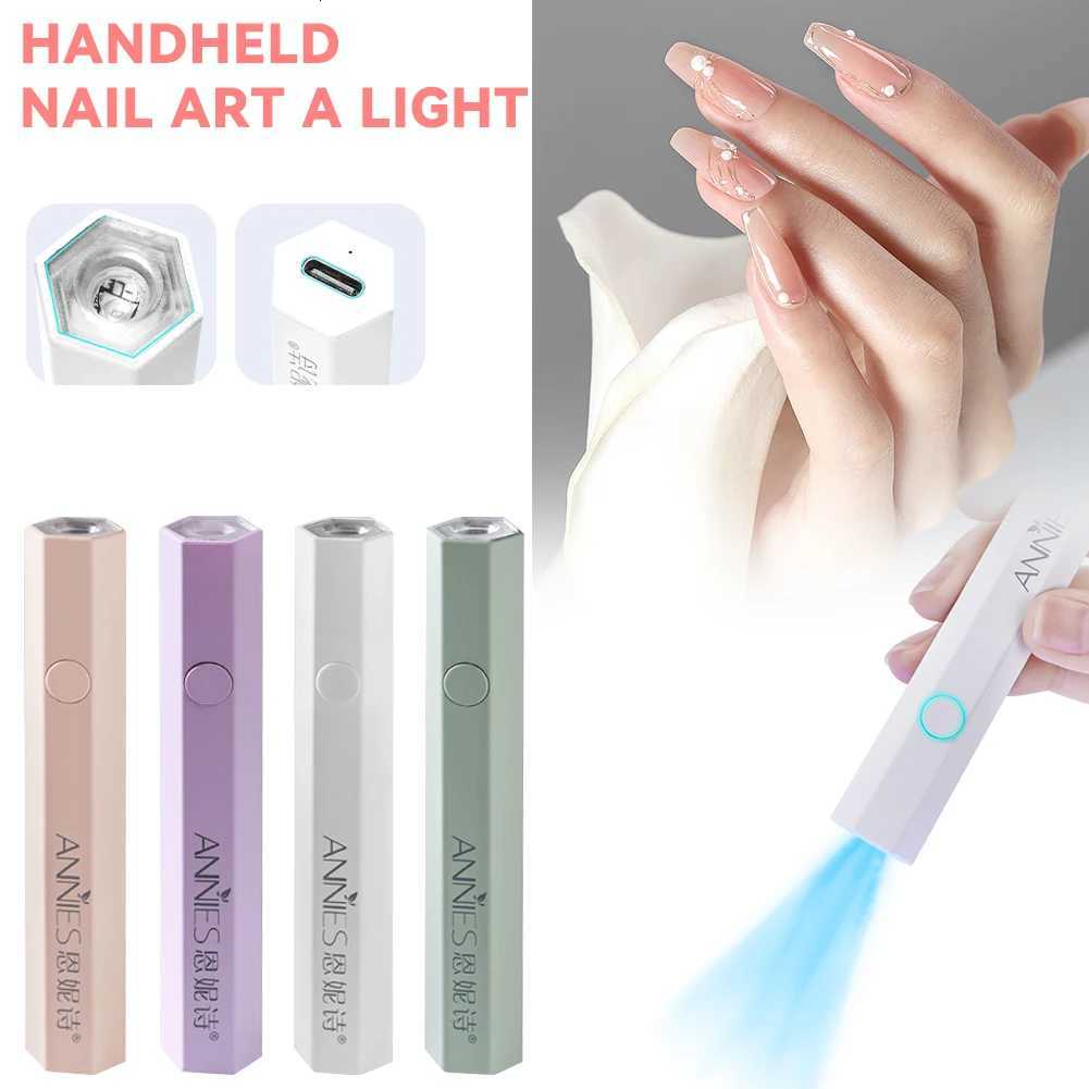 Portable Hand-held Nail Dryer Mini UV Nail Polish/Gel Baking Lamp Fast-dry Photo Lamp 9LEDs UV Flashlight Nail Art ToolsT251216