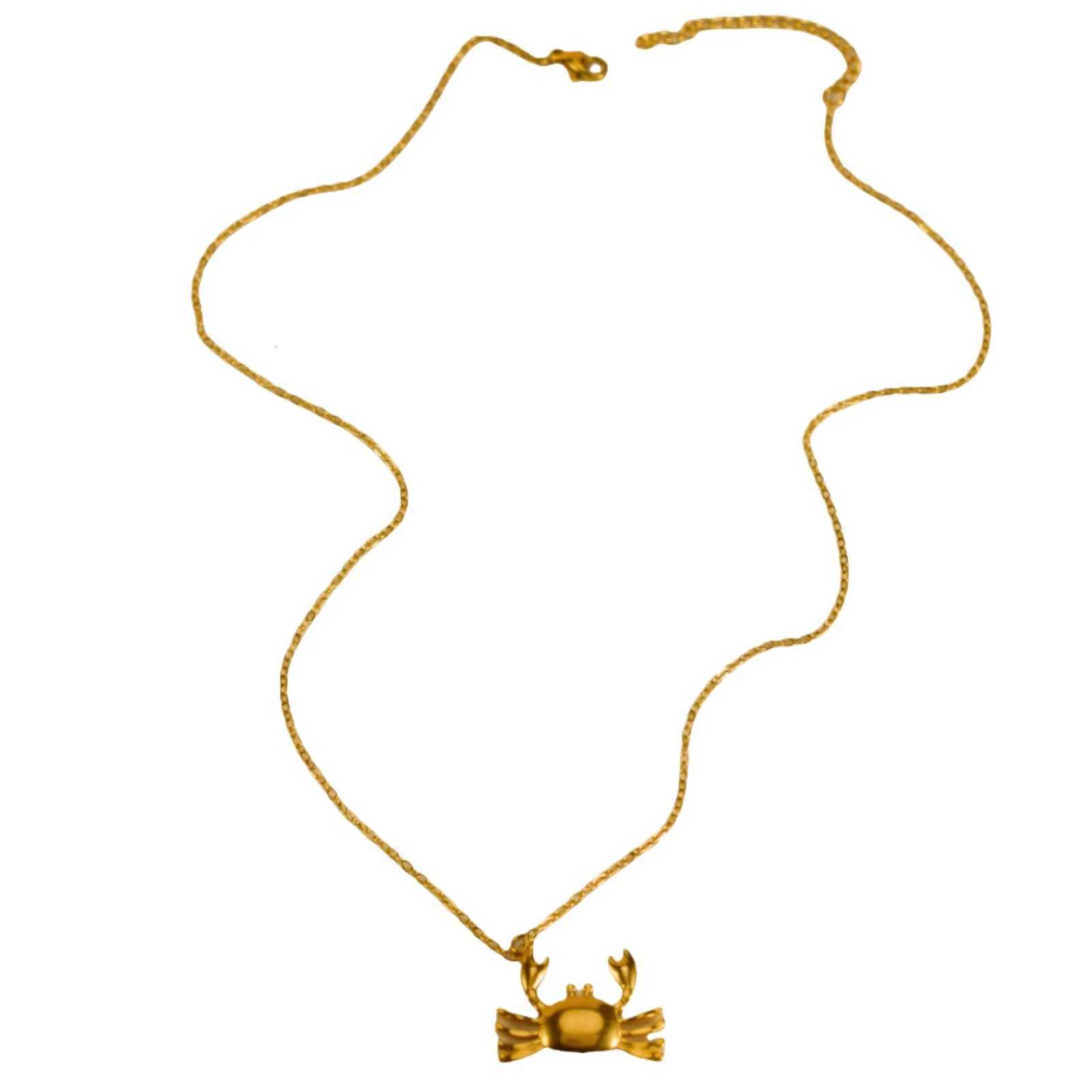 Hot Sale Personalized Small Crab Exquisite Pendant Stainless Steel Versatile Design Necklace M251216
