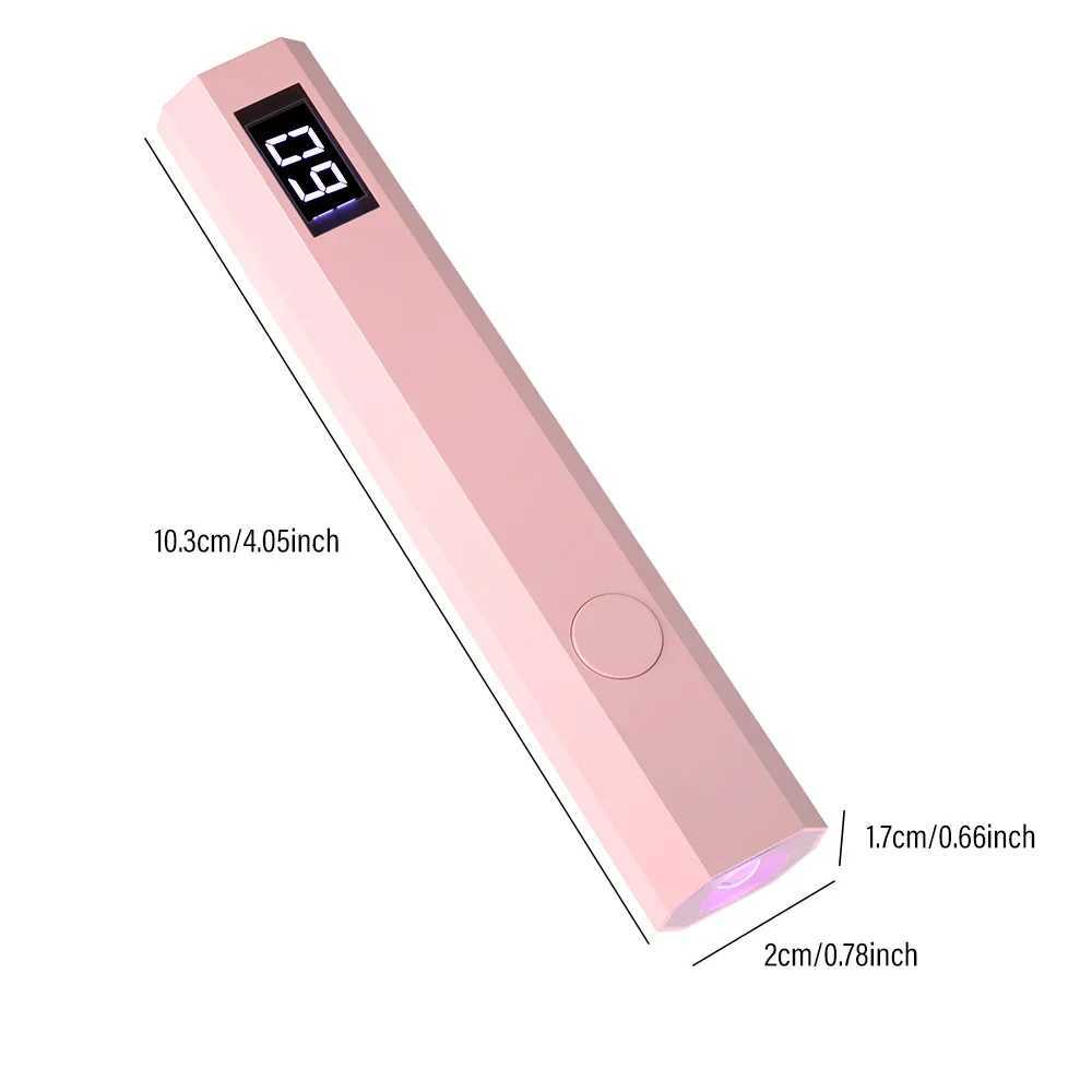 Convenient Handheld Nail Dryer Lamp UV/LED Nail Curing All Gel Polish Nail Art Tool USB Rechargeabl Quick Dry Nail LampT251216