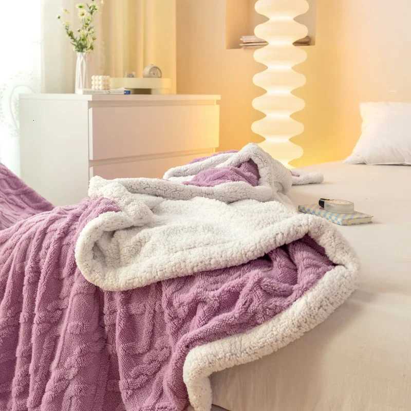 Flannel Double-sided Blanket Soft Warm Polyester 100 for Winter 100x150 150x200 200x230 H251216 - view 5