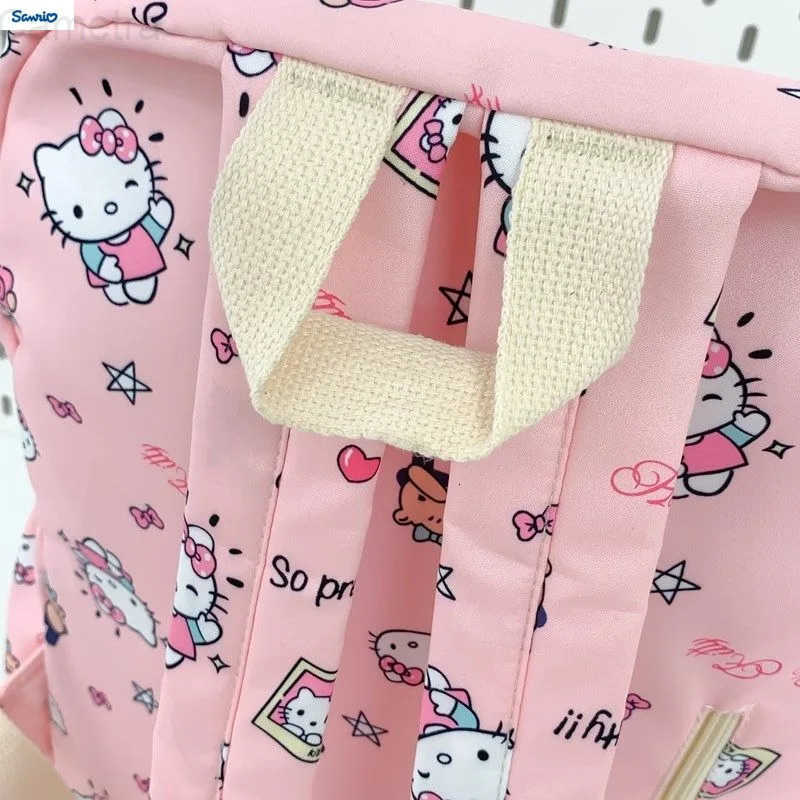 Sanrio new cartoon Hello Kitty large capacity backpack for students lightweight and cute high-quality nylon backpack H251216