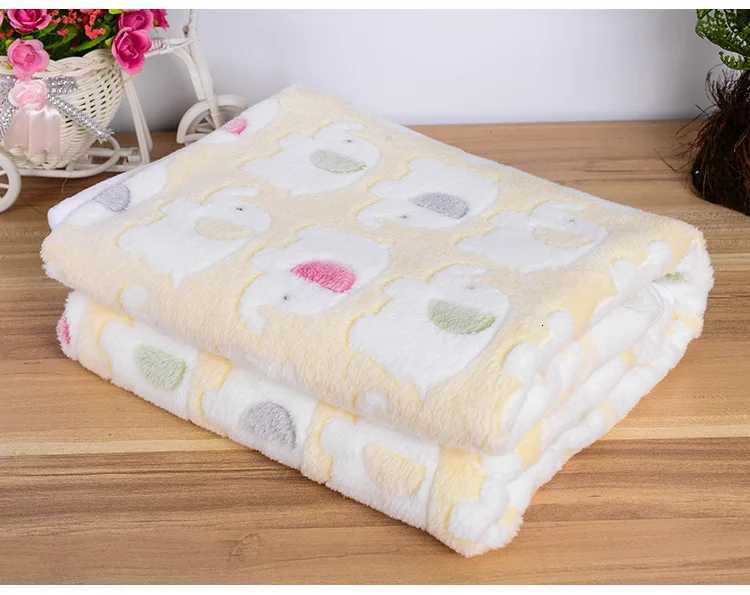 Soft and Comfortable Fleece Blanket for Children Blue Cartoon Plaids Elephant Blanket Newborn Quilt Baby and Kids Throw Cou H251216 - view 4