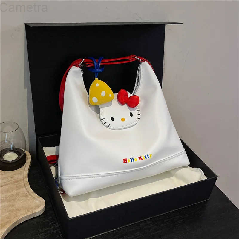 Sanrio Hello Kitty New Womens Backpack Multifunctional Cartoon Womens Shoulder Bag Large Capacity Fashion Trend Tote Bag Gift H251216