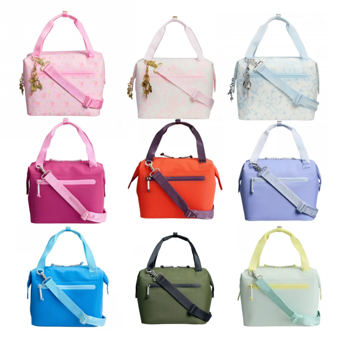USA Warehouse Lunch bag whole day recycled polyester ice bag 12 hour cooling travel ice bag all 40 ounce cup crossbody bag with phone pocket Travel ba