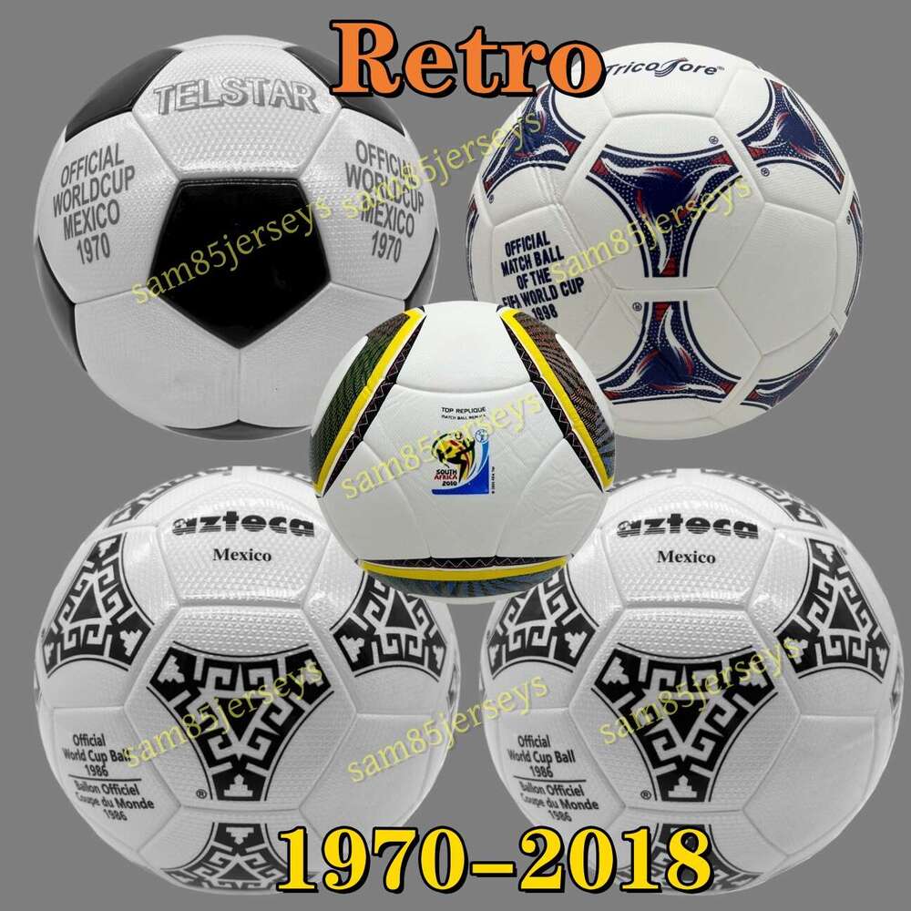 Classic Retro Football 1970-2018 Retro Balls for the 86 Mexico Soccer Ball 92 94 02 04 06 10 12 18 Official Size 5 Wear Resistant 98 World Cup Football