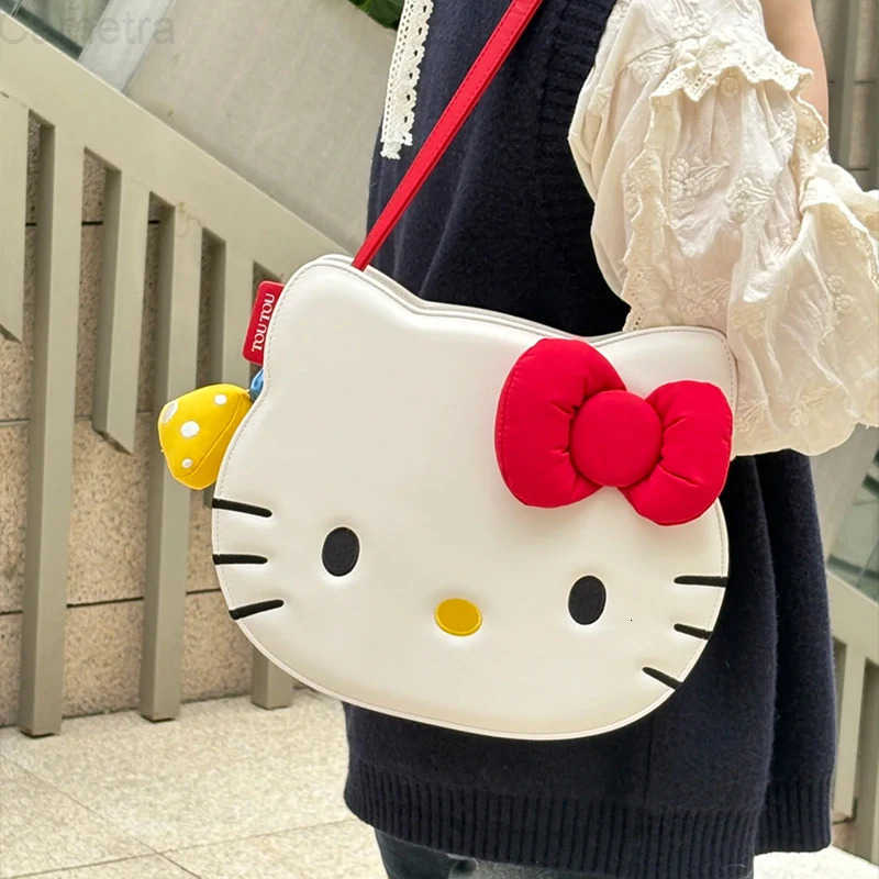 Sanrio Anime Hello Kitty Kawaii Shoulder Bag Storage Travel Messenger Bag Daily Commuting High-Capacity Girls Birthday Gift H251216